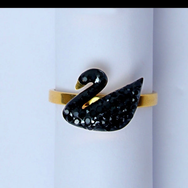 Swan Ring-Black
