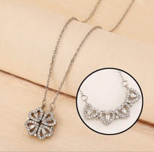 Golden 4 In 1 Magnetic Heart Lover Necklace