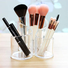 3 Compartments Cosmetic Makeup Organizer Transparent Acrylic Lipstick Holder Display Stand Nail Polish Eyebrow Pencil Storage Box Toothbrush Holder Stationary Holder