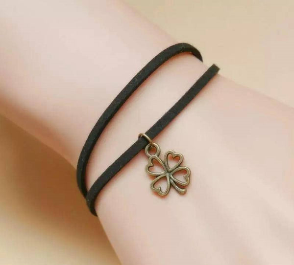 leaf rope bracelet , on hand