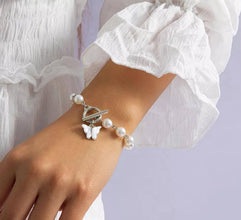 butterfly bracelet , on wrist