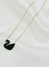 Black Swan pendant , front side
