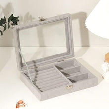 Jewelry Storage Box, Earrings Rings Simple Jewelry ,box With Transparent Window (random Color)