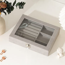 Jewelry Storage Box, Earrings Rings Simple Jewelry ,box With Transparent Window (random Color)