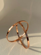 rose gold bangle pair , top side