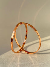 rose gold bangle pair , side view